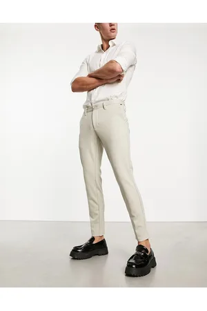 Only & Sons Beige slim fit tapered bukser-Neutral