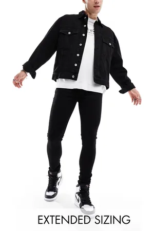 ASOS Sorte spray on-jeans med power-stretch