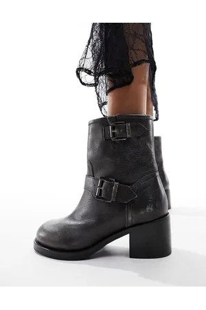 Bronx New Camperos - Biker-ankelstøvler i antik-sort