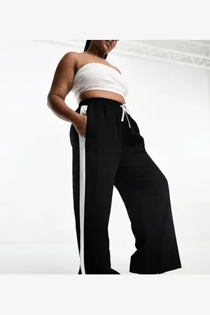 ASOS Curve - Sorte pull on-bukser med kontrastpaneler