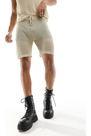 ASOS Multifarvede shorts i metallisk mesh-strik