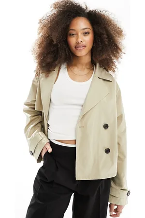 JJXX Cropped trenchcoat i beige-Neutral