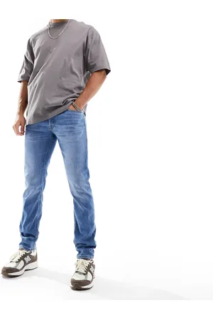 JACK & JONES Glenn - Smalle, tapered jeans i mellemblå vask