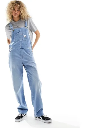 Carhartt Carhartt - Overalls i denim med lige ben og lys vask-Neutral