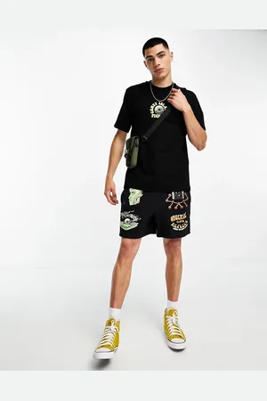 Coney Island Picnic Sorte jerseyshorts med 