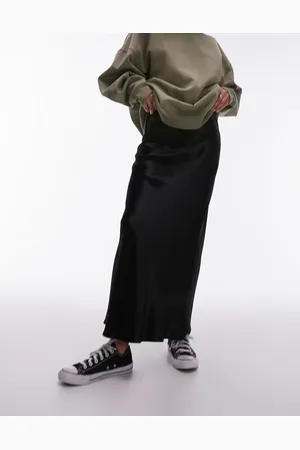Topshop Midinederdel i satin