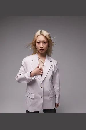 Topshop Petite - lige jakke - Del af sæt-Lyserød