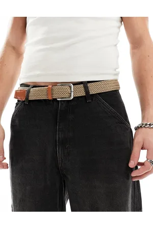 JACK & JONES Vævet og gyldenbrunt bælte med spænde