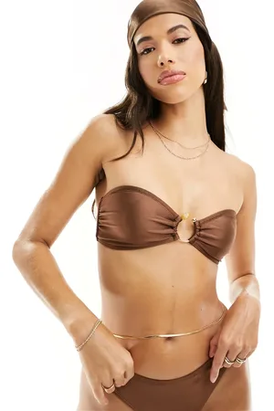 South Beach Bandeau-bikini med ringdetalje