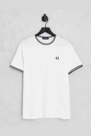 Fred Perry T-shirt med dobbeltfarvet kant fra