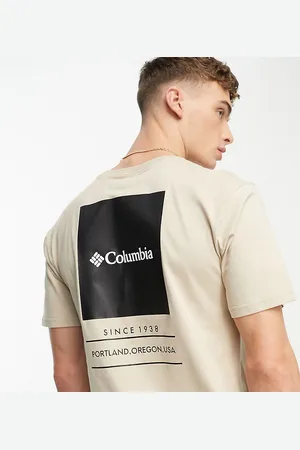 Columbia Barton Springs - T-shirt med print på ryggen - Kun hos ASOS-Neutral
