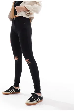 Dr Denim Dr. Denim - Lexy - Skinny fit-jeans med mellemhøj talje og flænger på knæene