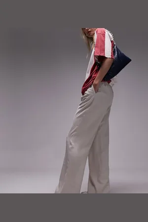 Topshop Ecrufarvede elegante joggingbukser-Hvid