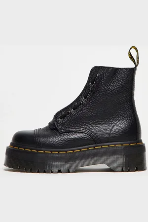 Dr. Martens Sinclair - Flatform-støvler i nappa-læder med fin tekstur