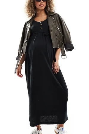 Mama;licious Mamalicious Maternity - maxi-sundress med knapper og 2 ammefunktioner