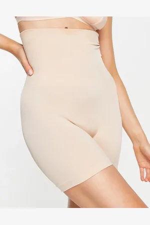 ASOS Formgivende, sømløse shorts med høj talje i -Neutral