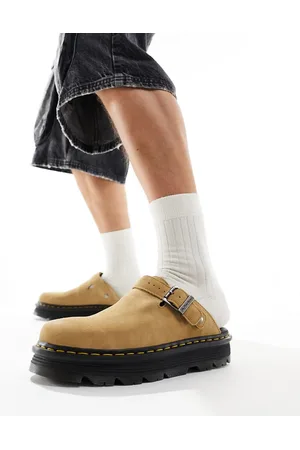 Dr. Martens ZebZag - Gyldenbrune mules i ruskind