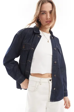 JDY Mørkeblå denimjakke-Marineblå