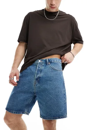 Weekday Space - Blå denimshorts i afslappet pasform i 90