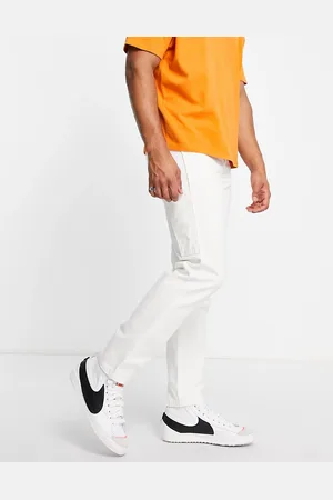 Dickies Duck - Offwhite tømrerbukser i lærredsstof-Hvid