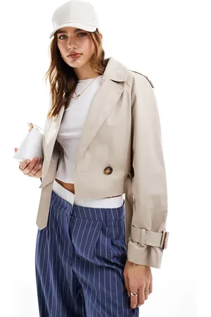 Miss Selfridge Cropped og trenchcoat-Neutral