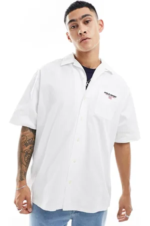 Ralph Lauren Sport Capsule - , oversized og kortærmet chino-skjorte med lomme og logo