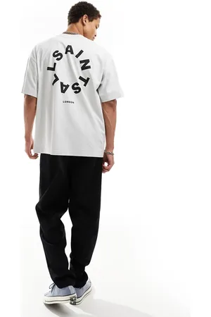 AllSaints Tierra - Oversized T-shirt i kølig grå