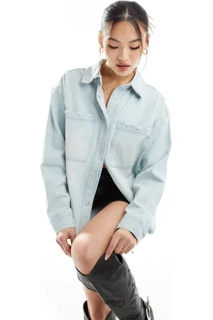 River Island Boyfriend-denimskjorte i