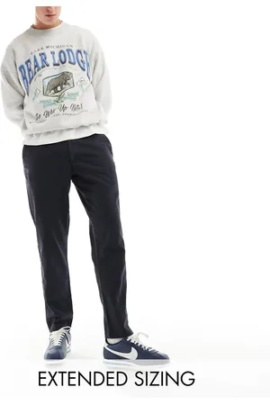 ASOS Tapered chinobukser i hørblanding