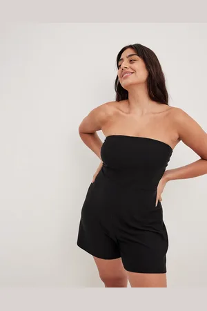NA-KD Bandeau-playsuit i jersey