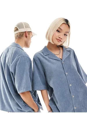 Reclaimed Unisex - fløjlsskjorte - Del af sæt