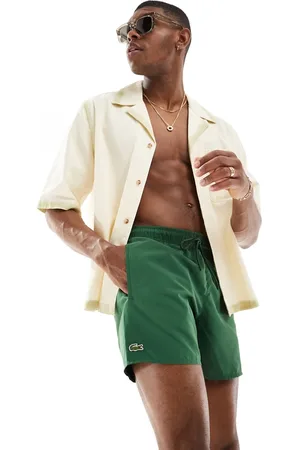 Lacoste Mørkegrønne badeshorts med logo
