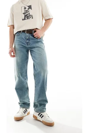 ASOS Jeans med lige ben og stretch i blå mellemvask