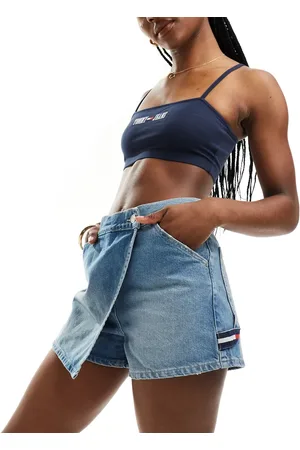 Tommy Hilfiger Denimskort i lys vask-Blå