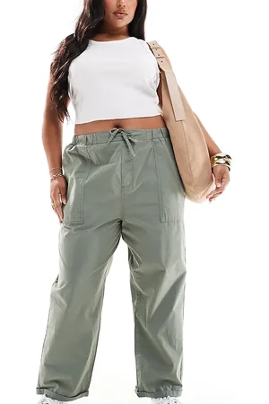 ASOS ASOS DESIGN Curve - Utility-bukser i vasket kakigrøn