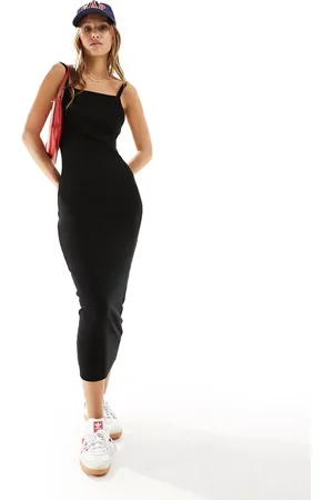 Miss Selfridge Ribstrikket midikjole uden ryg i