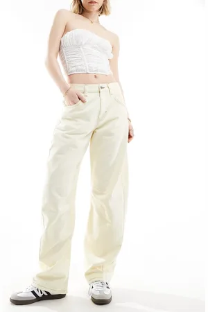 ASOS Lysegule jeans med barrel-ben