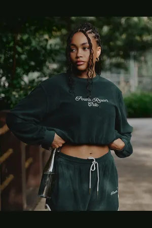 4th & Reckless X Loz Vassallo - Bay - cropped sweatshirt i frotte