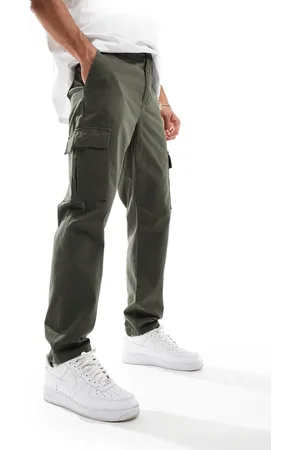 New Look Khaki-farvede cargobukser fra -Grøn