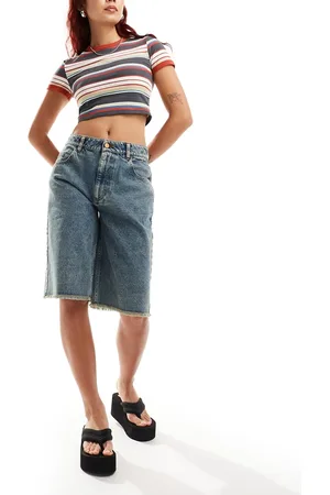 Reclaimed Denimjorts i vasket blå