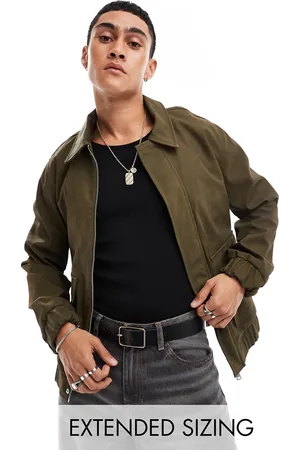 ASOS Oversized bomber-jakke i kakigrønt, imiteret ruskind