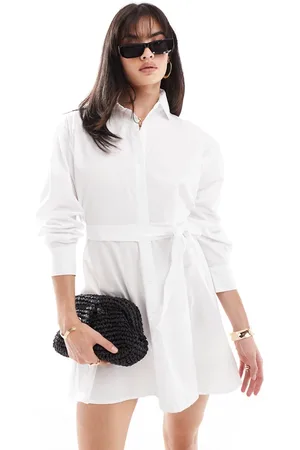 Miss Selfridge Mini-skjortekjole med bælte i poplin