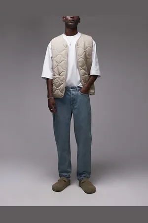 Topman Tapered jeans i vintage-mellemvask