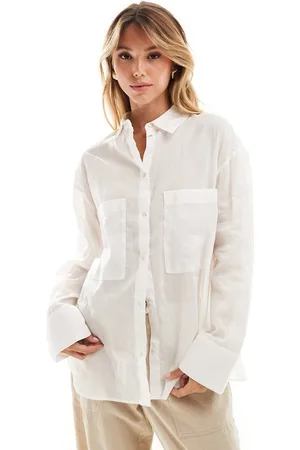 MANGO Oversized skjorte i i afslappet pasform