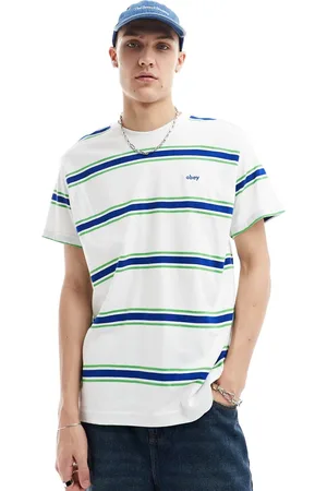 Obey Stribet T-shirt med korte ærmer i