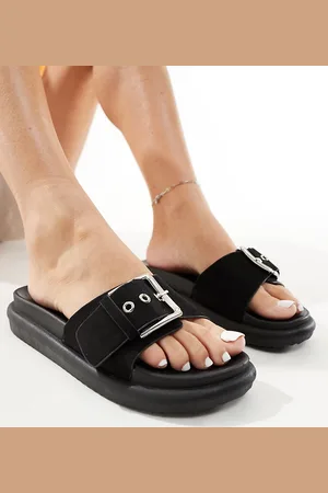 Yours Sorte sandaler med spænde