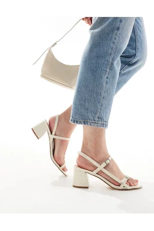 Truffle Collection Hvide sandaler med blokhæl-Neutral