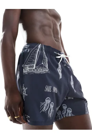 Hollister 5-tommersbadeshorts med maritimt print