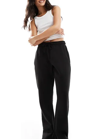 Missyempire Missy Empire - Sorte joggingbukser med vide ben og løbesnor - Del af sæt - Kun hos ASOS