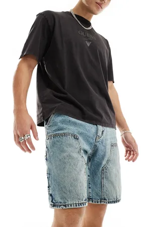 Guess Tømrershorts i mellemvasket denim